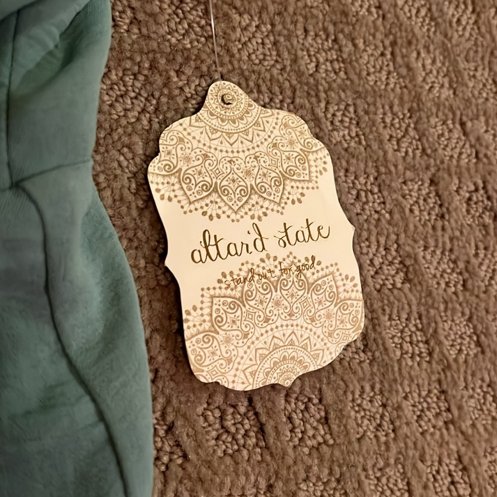 Altar'd State Teal Ruffle Romper - Picture 2 of 5
